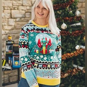ELF - CHRISTMAS SWEATER/JUMPER -LICENSED - ELF-XMAS Medium